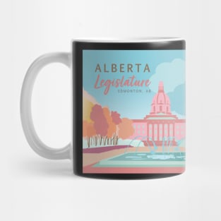 Alberta Legislature Edmonton, AB Canada Illustration Vintage Style Mug